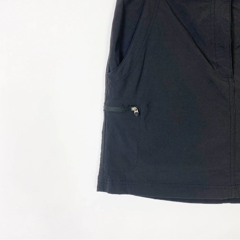 L.L. Bean Black Skirt Skort Adjustable Waist Summer Comfy Casual Cute Size 6